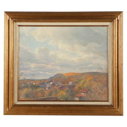 Library to hold dedication ceremony for historic painting "At Port Jervis," an oil painting by John Newton Howitt