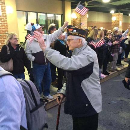 Veterans get an rousing send-off and welcome at all departures and arrivals