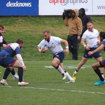 Nicholas Maffei plays rugby for championship team "A prop in full flight is a majestic thing," says Nicholas Maffei on his Facebook page.