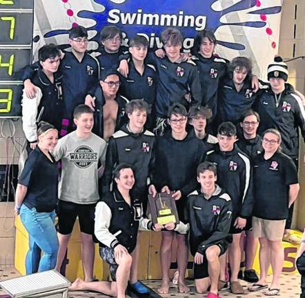 Top Left: Shane Naturale, Joey Kessler, Matt O’Connell, Tyler Ingraham, Liam Fass, Dean Finelli, Liam Leonawicz, Brody Smith. Row two: Coach Phipps, John Calabria, Logan Lee, Erik Fass, Christian Perunsky, Ryan O’Connell, Nick Colon, Anthony Sevik, Coach Shatt. Kneeling: Doug Jacobs, Alex Corcoran.