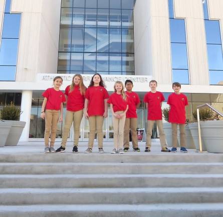 From left: Rylee Nitecki, Amanda Aragona, Alyssa Lewis, Jovie Lay, Archit Patel, Will Fells, Cameron Stark