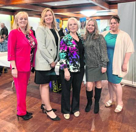 L-R: Workforce Development Agency Director Cindy DeFebo, Workforce specialist Mary Beth Sayles, job developer Randy Philhower, and career counselors Sheryl Romer and Rebekah Marte.