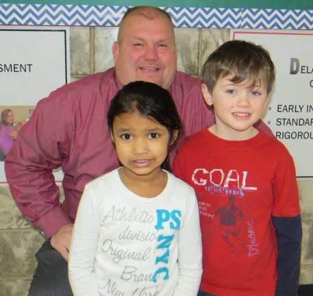 Top kids for January Pre-K Students of the Month (AM): Jude Yost and Zara Shahee.