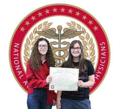 Future Physicians honors students from DVHS Ashleigh Babitz (left) and Haley Nantista (Photo provided)