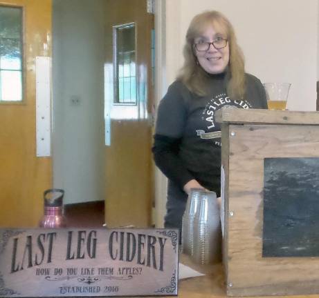 Last Leg Cidery, where the motto is How do you like them apples?