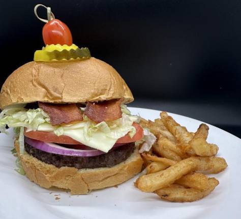 The year school kids got a taste of local A burger served at Vernon High School. Photo provided