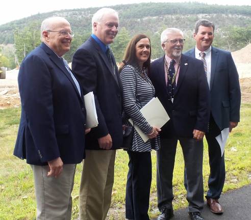 Mike Sullivan, Executive Director of the Pike County Economic Development Authority; Pike County Commissioner Ronald Schmalzle; PA Sen. Lisa Baker; Pike County Commissioner Matt Osterberg; and PA Rep. Mike Peifer.