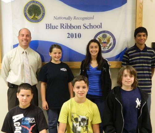 DVMS recognizes students for the month of September Pictured are the DVMS students who were awarded for having perfect attendance. (standing): Peter Ioppolo (principal), Riley Asher-Stalbaum, Jade Rubenstein and Abhay Byadgi. (kneeling): Jaden Jorgenson, Andrew Papa and Liam Gaddy.
