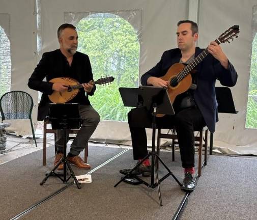Dynamic duo performs at Grey Towers Jacob Reuven on mandolin (left) and Adam Levin on guitar of Duo Mantar.
