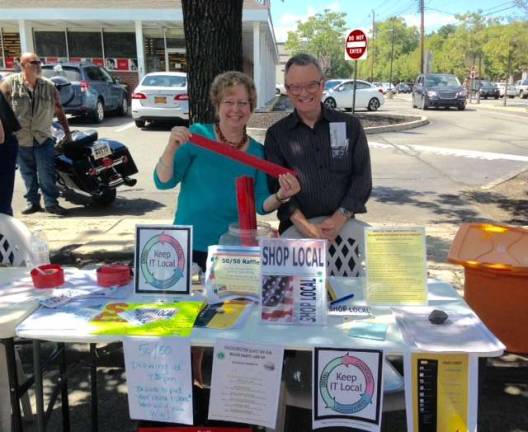 Brooklyn Day in Milford was a great success Pike Chamber Secretary Ellen Scarisbrick of Wayne Memorial Hospital and Pike Chamber Past-President Paul Brislin of Paul M. Brislin, E.A., hand out literature at Brooklyn Day. (Photo provided)