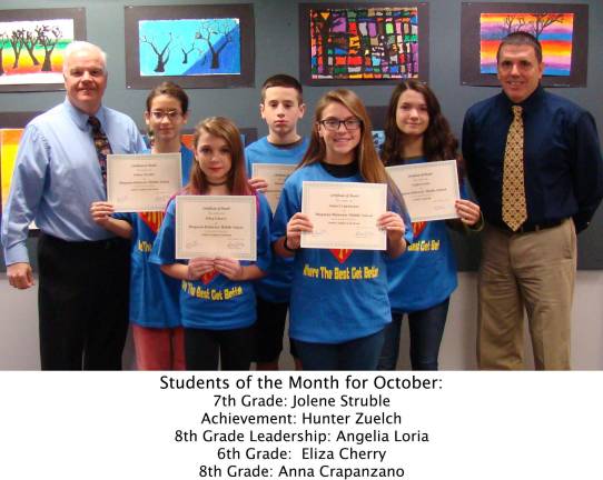 DDMS Students of the Month for October DDMS Students of the Month for October