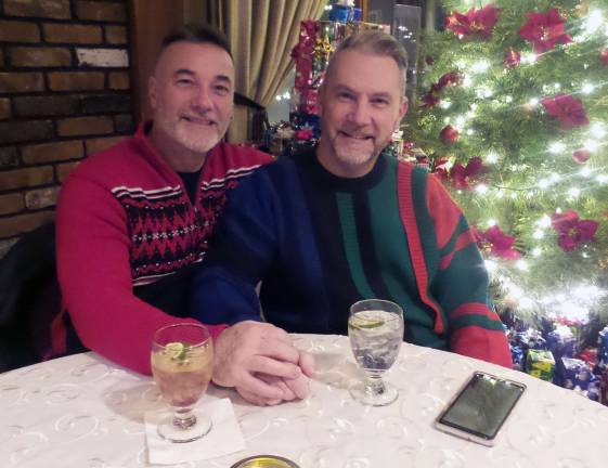 Merriment abounds at TriVersity's 'Thank You!' dance Thomas Smarth and Brian Phelps (Photo by Frances Ruth Harris)