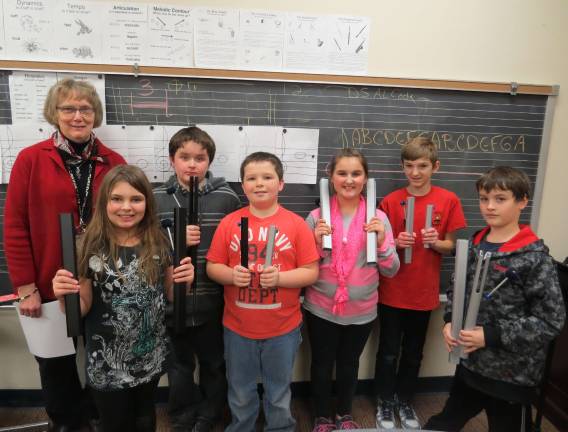 Chiming away Photos provided The kids that are in Chimes (pictured from left) are Juliette Vigilante, Brandon Daub, Nathaniel Harper-Lewis, Gina Hanlon, Max Kiederer, and Liam Yost.