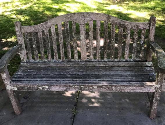 The bench before refinishing