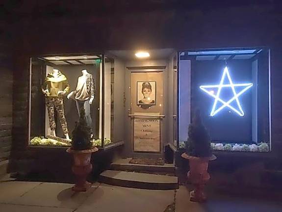 This photo was posted on Facebook by Mint by Robin, a new women's clothing store in Milford, with this message: Anyone that knows my small town knows how much a star means. This star might not be on top of our mountain but it’s shining for our town. Here’s a Star of Hope for Milford.