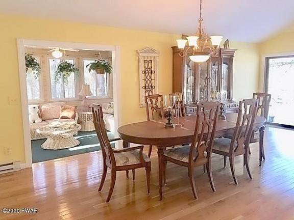 Custom three-bedroom contemporary lakefront with private dock Dining room