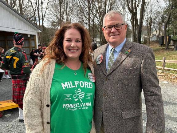 Jenny Gagnon and Joe Dooley helped make the parade happen.