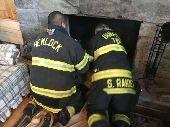 Dingman firefighters answer record 16 calls over MLK weekend Fire at Gap View Road in Gold Key development. (Photo provided)