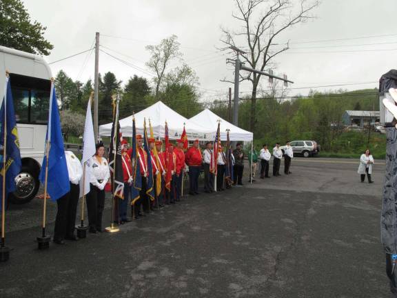 Route 739 is renamed Pike County Veterans Way Military color guard, made up of veterans, at rededication of Route 739.