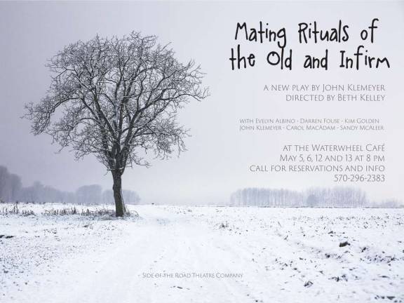 New Klemeyer play: 'Mating Rituals of the Old and Infirm' New Klemeyer play: 'Mating Rituals of the Old and Infirm'