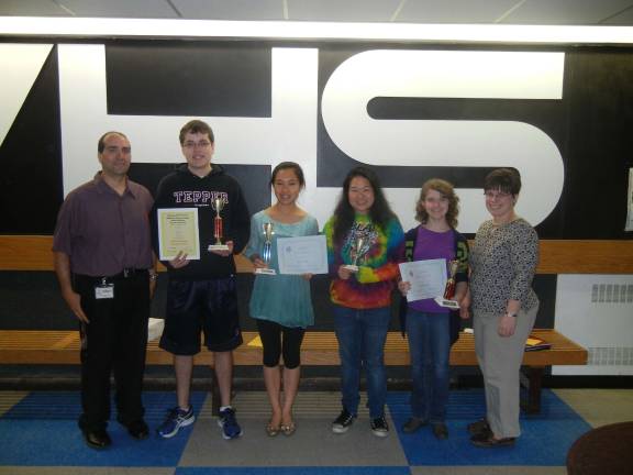 World Language awards Photo provided Pictured (from left): Gary Cotroneo, Nathaniel White, Cathy Li, Jan Secular, Martha Morton, and Shannon Maino.