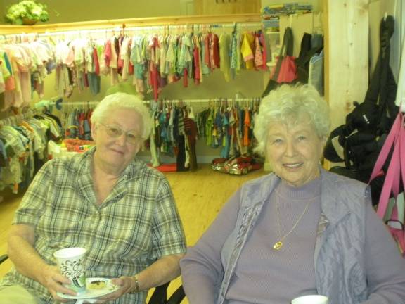 Tri-State Pregnancy Center holds open house Volunteer Donation Sorters Sue Fitzsimmons and Rose Jarvies.