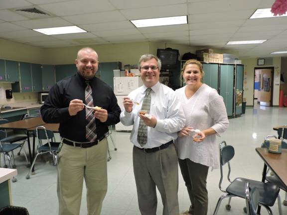 DVMS chili winners tied for best From left: Mr. Jesse Jayne, Mr. Rich Horst, and Ms. Lisa Addio (Photo provided)