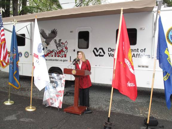 Route 739 is renamed Pike County Veterans Way State Rep. Rosemary Brown, who helped local veteran John Kupillas realize his idea.