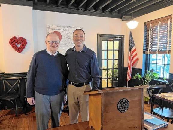 Jack Boyle with Rotary President Shaun Burger.