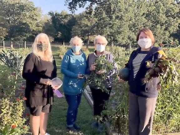 Stanhope pantry-garden is well-rooted in community From left: food pantry coordinator Sharon Duschl Leon with gardeners Denise Koellhoffer, Ginny Lepore and Katie Baron (Photo provided)
