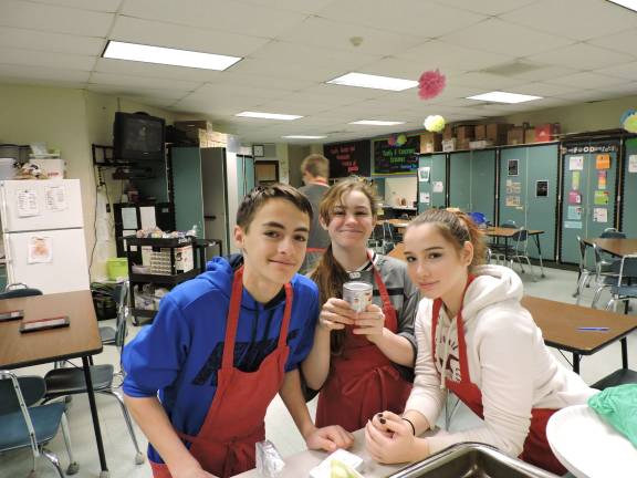 Red velvet cupcakes anyone? From left: Kyle Cotton, Lily Philips, and Rosie Gebbia (Photo provided)