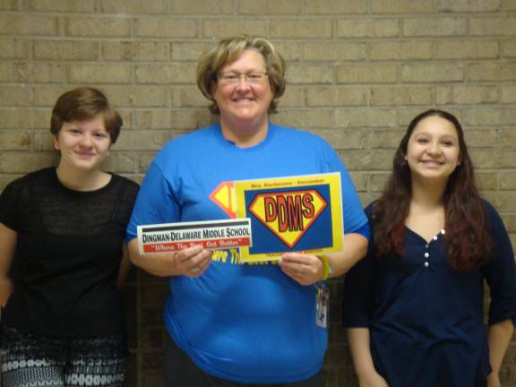 'Mr. Z' and Mrs. Bachman voted top teachers at DDMS Pictured from left: Leann Norman, Cindy Bachmann, and Calista DiPrima (Photo provided)