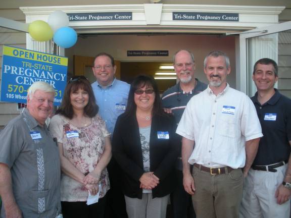 Tri-State Pregnancy Center holds open house Board of Directors from left: Bernie Hengel, Lisa Aragona, Bob Cole, Maria Moffa, Pastor Tom Mortenson, Alex Yost and Bob Crawford.
