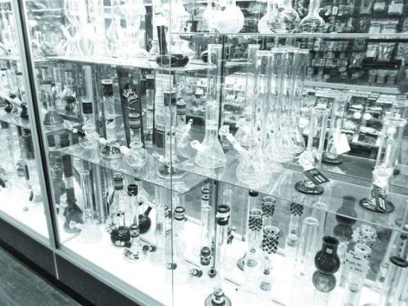 Penalty for paraphernalia can be worse than for drugs These bongs were for sale at Smoker's Choice in Matarmoras (Photo by Nathan Mayberg)
