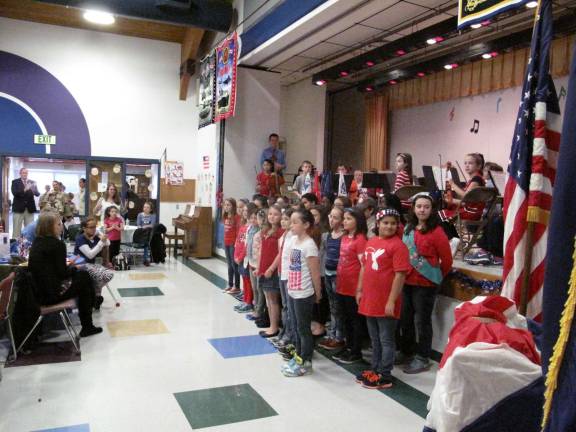 Shohola students give thanks to veterans Children's choir getting ready to perform (Photos by Jerry Goldberg. For more photos please visit pikecountycourier.com.