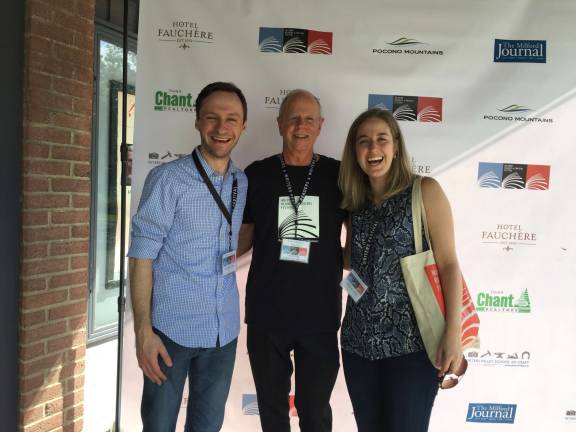 Winsome writers and rabid readers flock to festival Rachel Robinson and husband Steve Dixon traveled 600 miles round trip from Arlington, Va. (Photo by Marilyn Rosenthal)