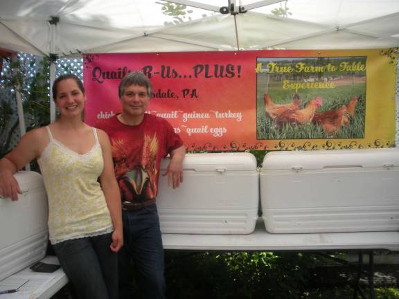 Fresh, local goods a plenty Cassie Schweigh and Rick Fanciosa sell grass-fed animals, Honesdale, Pa.