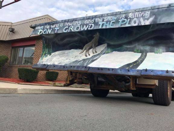 Paint the plow — but don't crowd it! The DV plow will be used on roads right by the school (Photo provided)