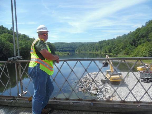 Concerns arise over Pond Eddy bridge construction The Pond Eddy Bridge construction site.