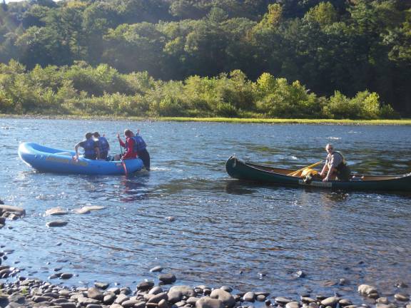 Outfitters ponder a future of reduced river flows Boating on the Upper Delaware (Photo by Anya Tikka)