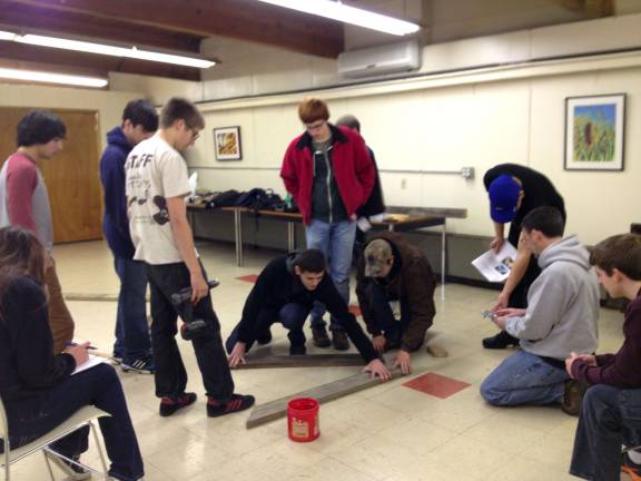High school students build solar panel High school students build solar panel