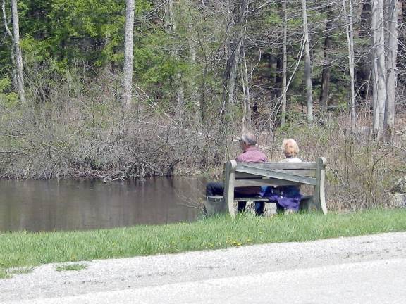 Open Pennsylvania parks for early recovery A couple enjoys the quiet and solitude brookside at Wawayanda State Park in Sussex County, N.J. New Jersey re-opened parks and private golf courses on Saturday.