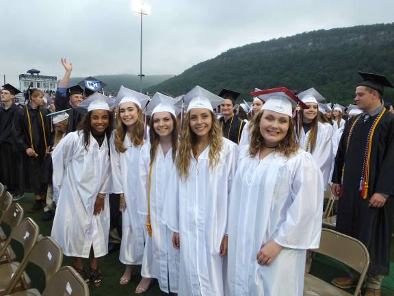 From left: Mia Joseph, Faith Jennings, Faith Jaeger, Denali Hutzelmann and Jordan Hughes