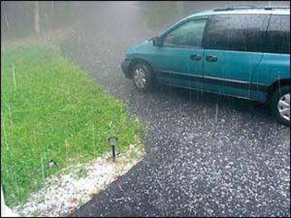 Hail lashes area with wicked weather Hail lashes area with wicked weather