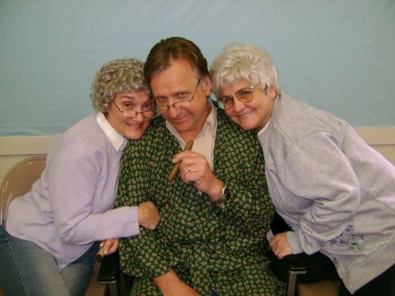 Two unhappy widows, one drunken gambler, and lots of laughs Tony Schwartz with Veronica Deisler and Marylou Ambrose (Photo provided)