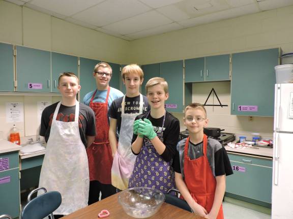 Red velvet cupcakes anyone? From left: Jarett Baka, Mike Gecik, Kasey Sutton, Aidan Fean, and Logan Nemeth (Photo provided)