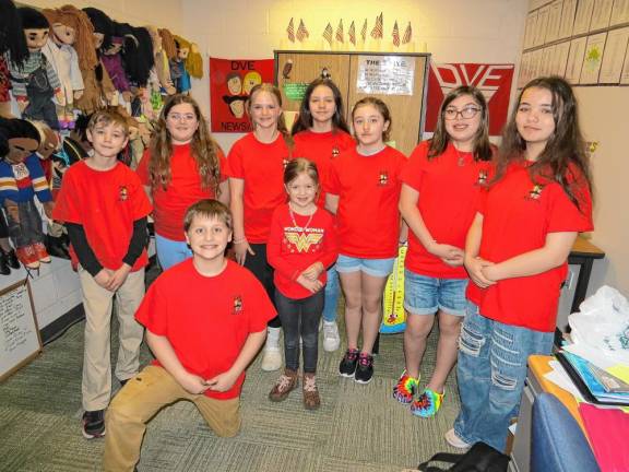 L-R Back: Caleb Wagner, Mikayla Hickey, Madilyn Latini, Victoria Grigoriu, Gia Cosentino, Alice Aguirre, and Madisyn Colon. L-R Front: Marco Sciascia and Elise Armstrong.