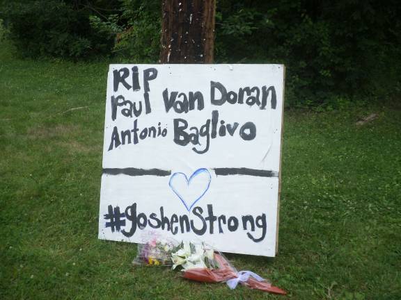 Shohola truck driver involved in fatal crash Mourners put up a memorial at the Warwick crash site at Blooms Corner Road and County Route 1A (Photo by Nathan Mayberg)