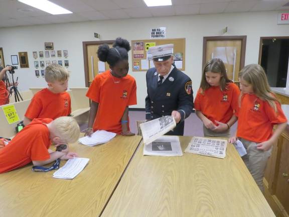 L-R: Connor Stewart, Patrick Tamplin, Sekai Jones, Lieutenant Joseph Rennish, Emily Giblin, Kendall Eckert