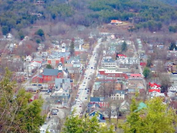 Milford Borough as seen from Milford Knob (Photo by Pamela Chergotis)